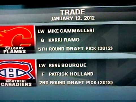 CAMMALLERI TRADED TO FLAMES 1/12/12