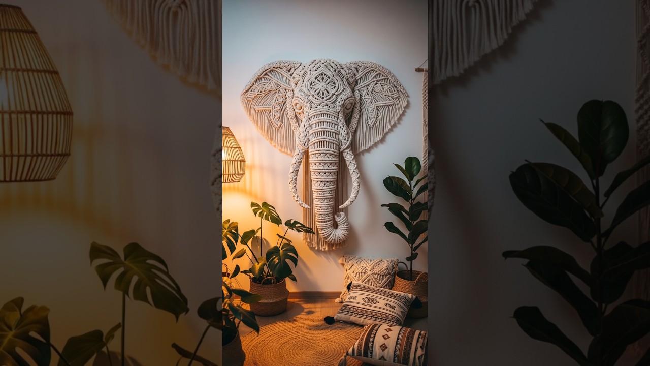 Amazing Macrame Animals - Elephant, Tiger, Wolf #macrame