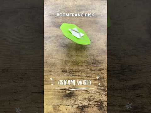BOOMERANG RETURNABLE DISK PAPER ORIGAMI INSTRUCTIONS | DIY BOOMERANG DISK ORIGAMI FOLDING CRAFTING