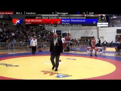 Schultz Greco 66kg Quarterfinal Yuji Okamoto (JPN) vs. Marius Thommesen (NOR)