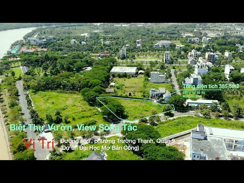 Cần bán lô đất biệt thự 2 MT, liền kề sông Tắc, diện tích 385,5m2. 30,5tr/m2