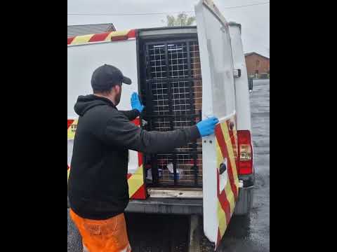 Ford transit mrk 7 swb bi folding gates with 2 motion sensor alarms