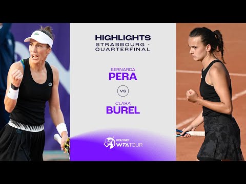 Теннис Bernard Pera vs. Clara Burel | 2023 Strasbourg Quarterfinal | WTA Match Highlights