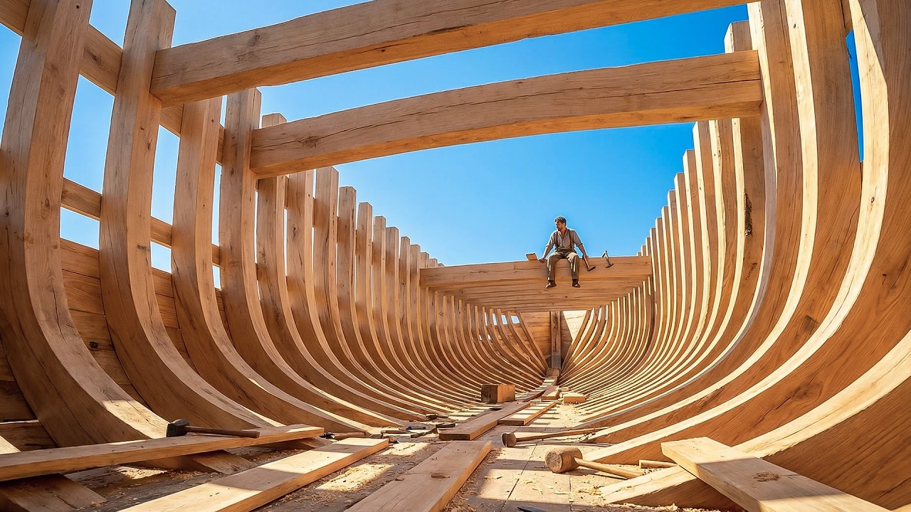 Men Build Full-Size Wooden Ships from Raw Logs | Start to Finish by  @DiscoverManufacturing