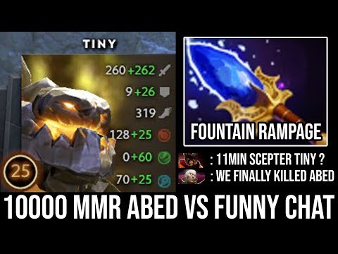 Holyshit 11Min Scepter Tiny Non-Stop Throwing Tree = RAMPAGE by Top 1 MMR Abed Funny Trashtalk DotA2