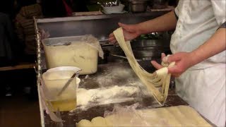 Chinese Chef Makes Noodles by Hand. Hand Pulled Noodles. London Street Food