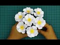 Simple White Paper Flowers - Paper Flower Craft - Home Decor