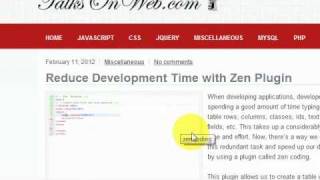 Download the video "Less and Faster HTML with Zen Coding Plugin - Part 3"
