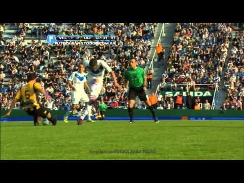 Falta de expulsión y lesión de Tobio. Vélez 1 - Olimpo 2. Fecha 11. Torneo Inicial 2013.