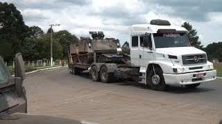 preview picture of video 'Carretas prancha - Transporte de M113 APC (FullHD) Embarque e Desembarque'