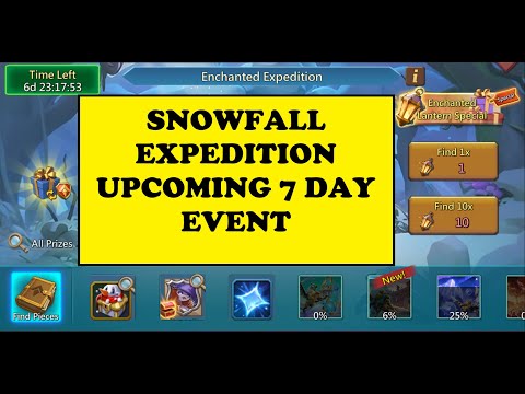 Lords Mobile - SNOWFALL EXPEDITION - Upcoming event with HERO MEDALS!!!