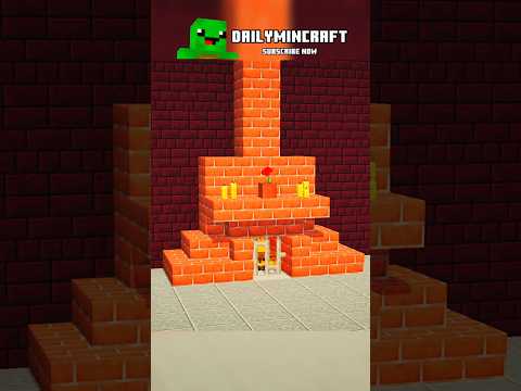 M I N E C R A F T  - The Most Dope Fireplace You'll Ever Make in Minecraft #shorts