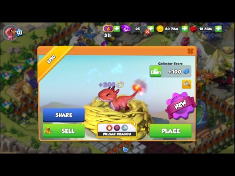 Hatched Pulsar Dragon - Dragon mania legend