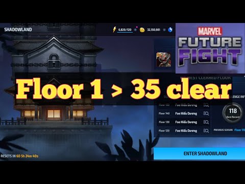 [Day-1] Shadowland Clear Floor 1 -35 | Marvel Future Fight Hindi