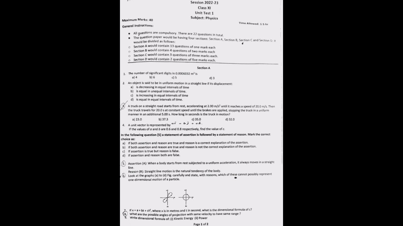 Physics Class 11th Question Paper/Sample Paper CBSE 2024-2025#cbse#physics#class11th#exams#neet#jee