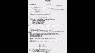 Physics Class 11th Question Paper/Sample Paper CBSE 2024-2025#cbse#physics#class11th#exams#neet#jee