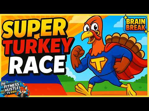 🦃 SUPER TURKEY RACE! 🏃‍♂️ Who Will Win?! | Thanksgiving Brain Break
