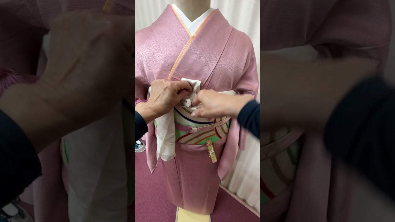 #着付け動画#お太鼓 #kimono #帯揚げ