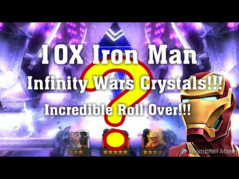 MCOC 5X NANITE & 5X INFINTY PROTOCOL CRYSTALS!!! NEW IRON MAN!!!
