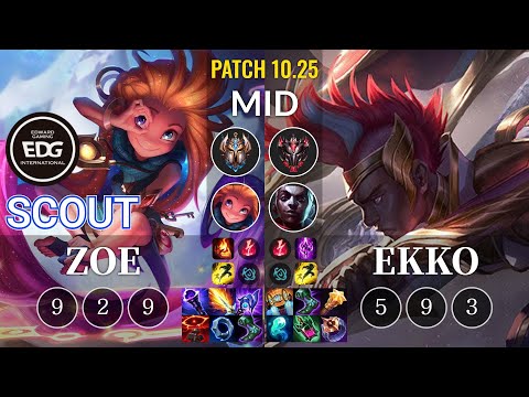 EDG Scout Zoe vs Ekko Mid - KR Patch 10.25