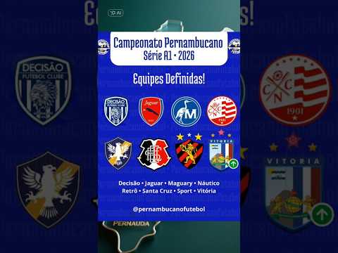 ⚽ CAMPEONATO PERNAMBUCANO 2026. #recife #pernambuco #sport #nautico #santacruz #futebol