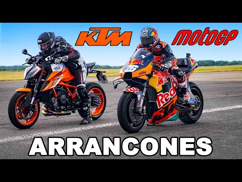 Moto de MotoGP vs KTM de calle : ARRANCONES