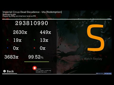 (Replay) Imperial Circus Dead Decadence - Uta [Redemption] 99.52% FC