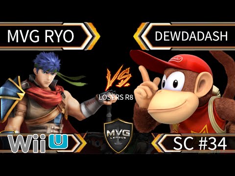 MVG Ryo (Ike) vs DewDaDash (Diddy Kong) - SSB4 Losers R8 - Smash Wii U