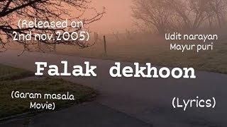 Download lagu Falak dekhoon 'lyrics song' || Udit Narayan || Mayur Puri || Garam masala || mp3 Download lagu Falak dekhoon 'lyrics song' || Udit Narayan || Mayur Puri || Garam masala || mp3