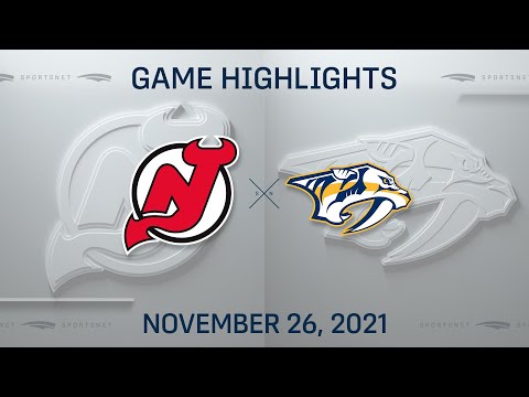 NHL Highlights | Devils vs. Predators - Nov 26, 2021