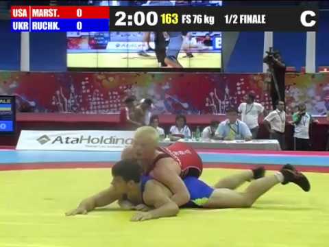 76kg 1/2 MARSTELLER shane (USA) - RUCHKO Ruslan (UKR)
