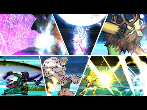 All Ultimates Attacks from Anime JUS Battle Ultimate - MUGEN (Part 1)