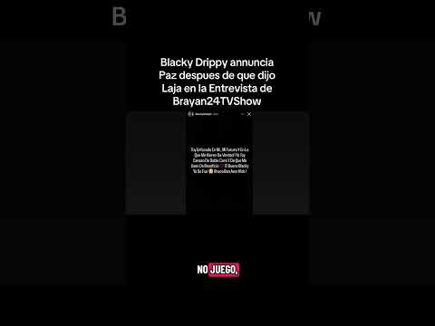 Blacky Drippy pide PAZ a Laja y quiere hacer tema juntos 🔥 ¡Tregua histórica en el drill! 😱
