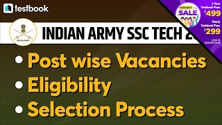 Indian Army SSC (Tech) 2021 |Official Notification | 191 Vacancies | Eligibility | Selection Process