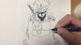 【ボルト】ミツキ仙人化モードを描いてみる