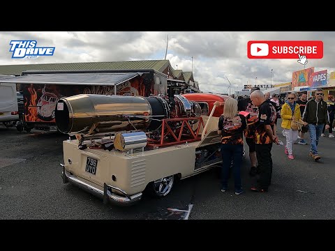 JetCar Oaklahoma Willy VW Split Screen Walk Round BugJam 36 2023 Santa Pod Raceway