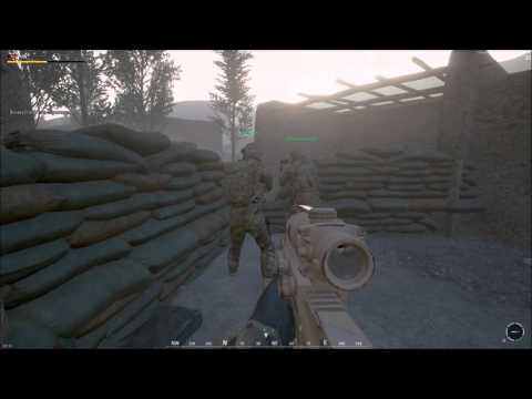 Assaulting a compound with a cache (Squad)