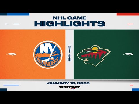 NHL Highlights | Islanders vs. Wild - January 10, 2026
