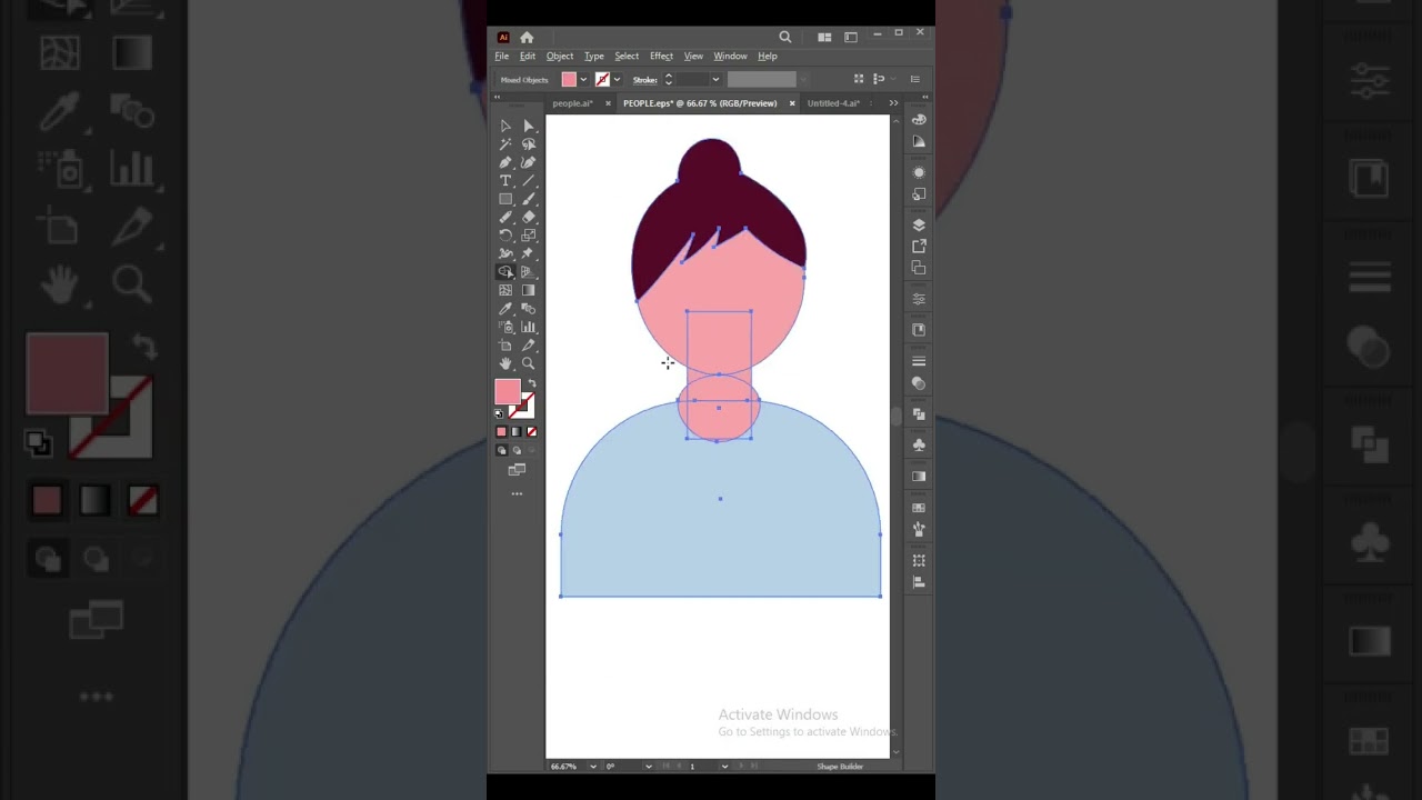 Flat vector character design illustration tutorial