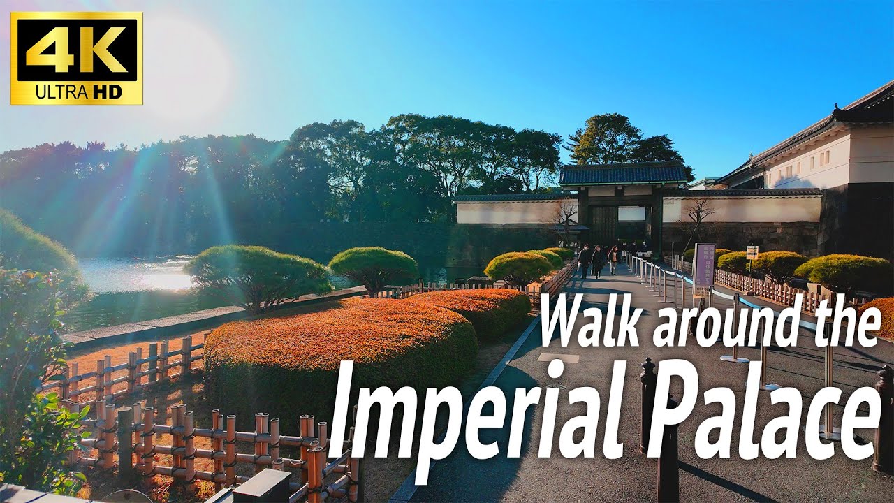 Tokyo Imperial Palace 4K Walk – Scenic Loop Around Japan’s Historic Heart | Japan,Tokyo