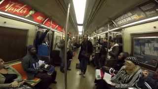 Eliki and Kafele Performing on The NYC Subway