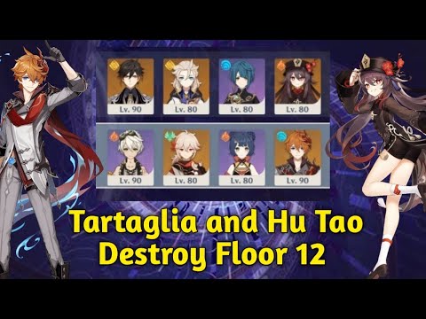 Spiral Abyss 2.3 | Tartaglia & Hu Tao - Floor 12 All Chambers (9 stars) | Genshin Impact