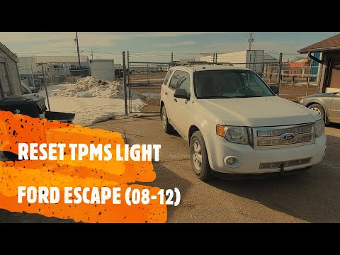 Ford Escape - Reset / Clear TPMS Tire Pressure Light (2008-2012)