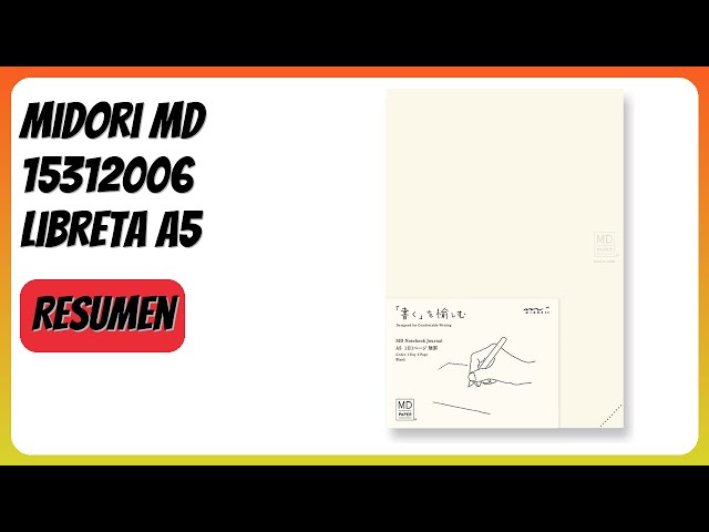 Vídeo relacionado con Midori 15312006 MD - Libreta, A5, 1 página por día, sin rayas, A