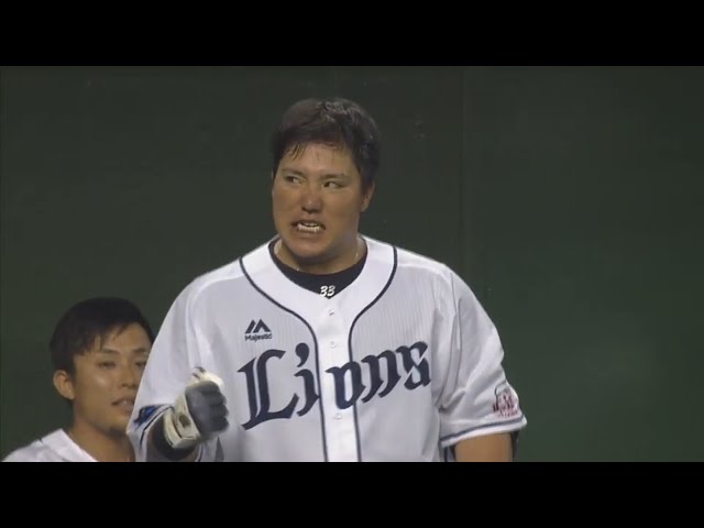 【7回裏】力の入ったガッツポーズ!! ライオンズ・山川の4号バックスクリーン弾!! 2017/7/12 L-M