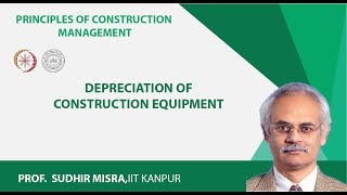 Depreciation of construction equipment