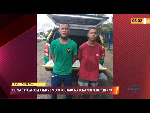 Dois jovens são presos com armas e moto roubada na zona norte 27 04 2021