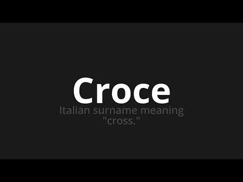 How to pronounce Croce