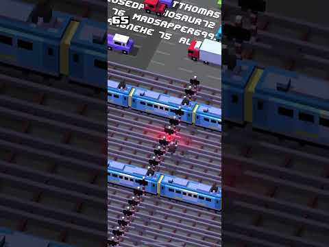 WORLD RECORD FASTEST 100 IN PECKING ORDER CROSSY ROAD #gaming #crossyroad