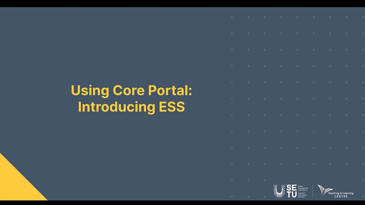 Video thumbnail: Core Portal - Introducing Employee Self Service